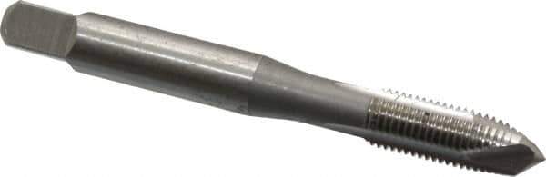 OSG - 1/4-28 UNF, H2, 3 Flutes, Plug Chamfer, Bright Finish, High Speed Steel Spiral Point STI Tap - 2-1/2" OAL, 0.255" Shank Diam, 1" Thread Length, Series 125 - Exact Industrial Supply