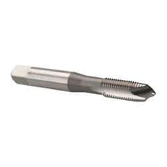 OSG - 5/16-24 UNF, H3, 3 Flutes, Plug Chamfer, Bright Finish, High Speed Steel Spiral Point STI Tap - 2-23/32" OAL, 0.318" Shank Diam, 1-1/8" Thread Length, Series 125 - Exact Industrial Supply