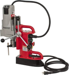 Milwaukee Tool - 3/4" Chuck, 9" Travel, Portable Electromagnetic Drill Press - 350 RPM, 12.5 Amps, 120 Volts, 9' Cord Length - All Tool & Supply