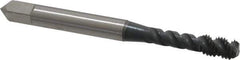 OSG - #8-32 UNC, 3 Flute, 50° Helix, Bottoming Chamfer, elektraLUBE Finish, High Speed Steel Spiral Flute STI Tap - 2-1/8" OAL, 3/4" Thread Length - Exact Industrial Supply