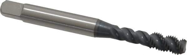 OSG - #10-32 UNF, 3 Flute, 50° Helix, Bottoming Chamfer, elektraLUBE Finish, High Speed Steel Spiral Flute STI Tap - 2-3/8" OAL, 7/8" Thread Length - Exact Industrial Supply