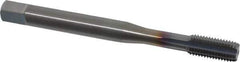 OSG - 5/16-24 UNF 2B 5 Flute TiCN Finish Solid Carbide Straight Flute Machine Tap - Modified Bottoming, Right Hand Thread, 90mm OAL, 1-1/8" Thread Length, Oversize - Exact Industrial Supply