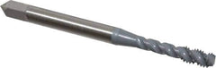 OSG - #6-32 UNC, 3 Flute, 50° Helix, Bottoming Chamfer, elektraLUBE Finish, High Speed Steel Spiral Flute STI Tap - 2" OAL, 11/16" Thread Length - Exact Industrial Supply