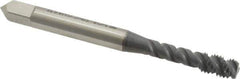 OSG - #8-32 UNC, 3 Flute, 50° Helix, Bottoming Chamfer, elektraLUBE Finish, High Speed Steel Spiral Flute STI Tap - 2-1/8" OAL, 3/4" Thread Length - Exact Industrial Supply