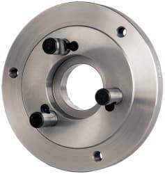 Buck Chuck Company - Adapter Back Plate for 6" Diam Self Centering Lathe Chucks - D1-4 Mount, 1.8" Through Hole Diam, 4.906mm ID, 6-1/2" OD, 0.714" Flange Height, Steel - All Tool & Supply