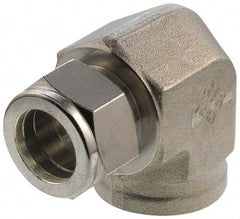 Parker - 3/4" OD, Stainless Steel Female Elbow - -425 to 1,200°F, 1-3/8" Hex, Comp x FNPT Ends - All Tool & Supply