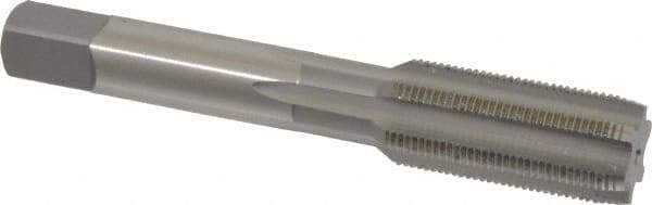 OSG - 5/8-24 UNEF 6 Flute Bright Finish High Speed Steel Straight Flute Standard Hand Tap - Plug, Right Hand Thread, 3-13/16" OAL, 1-13/16" Thread Length, H3 Limit, Oversize - All Tool & Supply