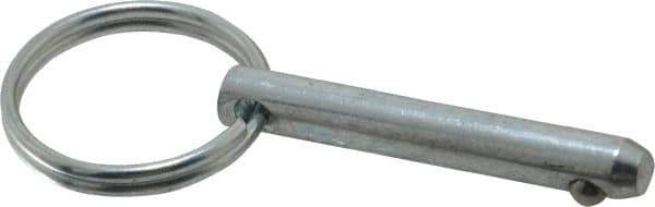 Gibraltar - 1/4" Pin Diam, 1-1/2" Long, Zinc Plated Steel Ball Lock Hitch Pin - 1-1/4" Usable Length - All Tool & Supply