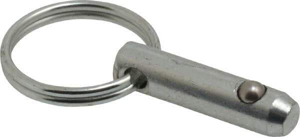 Gibraltar - 5/16" Pin Diam, 1" Long, Zinc Plated Steel Ball Lock Hitch Pin - 5/8" Usable Length - All Tool & Supply