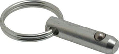 Gibraltar - 5/16" Pin Diam, 1" Long, Zinc Plated Steel Ball Lock Hitch Pin - 5/8" Usable Length - All Tool & Supply