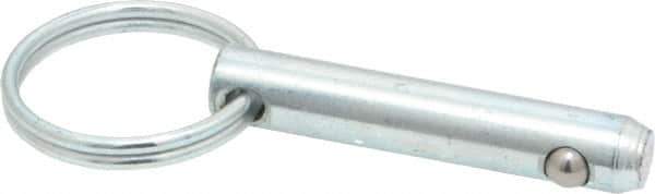 Gibraltar - 5/16" Pin Diam, 1-1/2" Long, Zinc Plated Steel Ball Lock Hitch Pin - 1-1/8" Usable Length - All Tool & Supply