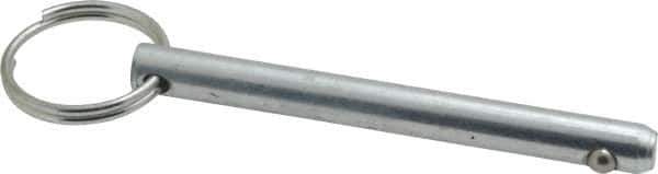 Gibraltar - 5/16" Pin Diam, 3" Long, Zinc Plated Steel Ball Lock Hitch Pin - 2-5/8" Usable Length - All Tool & Supply