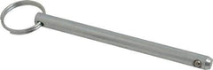 Gibraltar - 5/16" Pin Diam, 4" Long, Zinc Plated Steel Ball Lock Hitch Pin - 3-5/8" Usable Length - All Tool & Supply