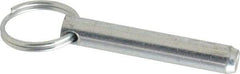 Gibraltar - 3/8" Pin Diam, 2" Long, Zinc Plated Steel Ball Lock Hitch Pin - 1-5/8" Usable Length - All Tool & Supply