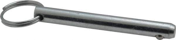 Gibraltar - 3/8" Pin Diam, 3" Long, Zinc Plated Steel Ball Lock Hitch Pin - 2-5/8" Usable Length - All Tool & Supply