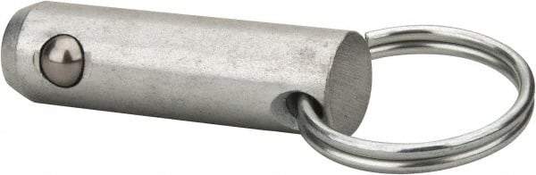 Gibraltar - 1/2" Pin Diam, 1-1/2" Long, Zinc Plated Steel Ball Lock Hitch Pin - 1" Usable Length - All Tool & Supply