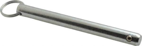 Gibraltar - 1/2" Pin Diam, 5" Long, Zinc Plated Steel Ball Lock Hitch Pin - 4-1/2" Usable Length - All Tool & Supply