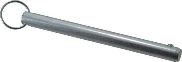 Gibraltar - 1/2" Pin Diam, 5-1/2" Long, Zinc Plated Steel Ball Lock Hitch Pin - 5" Usable Length - All Tool & Supply