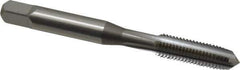 OSG - 1/4-28 UNF 3B 4 Flute Bright Finish High Speed Steel Straight Flute Standard Hand Tap - Plug, Left Hand Thread, 2-1/2" OAL, 1" Thread Length, H3 Limit, Oversize - All Tool & Supply