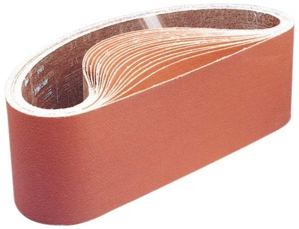 3M - 4" Wide x 91" OAL, 80 Grit, Aluminum Oxide Abrasive Belt - Aluminum Oxide, Medium, Coated, Y Weighted Cloth Backing, Series 270D - All Tool & Supply