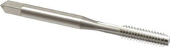 OSG - #10-24 UNC 2B/3B 4 Flute Bright Finish High Speed Steel Straight Flute Standard Hand Tap - Bottoming, Left Hand Thread, 2-3/8" OAL, 7/8" Thread Length, H3 Limit, Oversize - All Tool & Supply