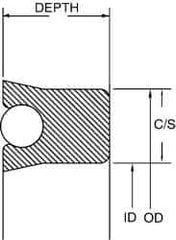 Parker - 4" ID x 4-3/4" OD, 3/8" Thick, Polypak Seal - -20 to 250°F, 5/8 Pipe Thread, - All Tool & Supply