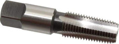 OSG - 1/4-18 NPT Thread, 4 Flute Standard Pipe Tap - 2-7/16" OAL, 1-1/16" Thread Length, 9/16" Shank Diam, Bright Finish, High Speed Steel - Exact Industrial Supply