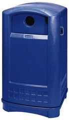 Rubbermaid - 50 Gal Blue Rectangle Recycling Container - Polyethylene, 42-1/8" High x 24-3/4" Long x 25-1/4" Wide - All Tool & Supply