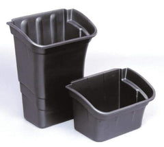 Rubbermaid - 4 Gal Black Rectangle Recycling Container - Polyethylene, 10-1/2" High x 12-1/8" Long x 17" Wide - All Tool & Supply