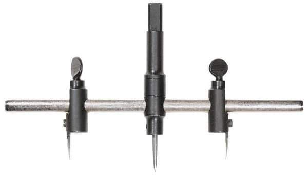 General - 5/8 to 6-1/2" Cutting Diam, Circle Cutter Tool - Straight Shank, 3/8" Shank Diam - All Tool & Supply