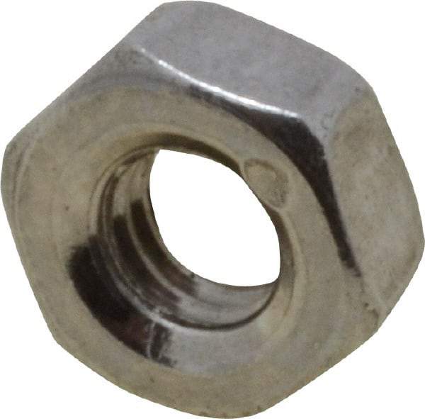 Value Collection - M3x0.50 Metric Coarse Stainless Steel Right Hand Hex Nut - 5.5mm Across Flats, 2.4mm High, Uncoated - All Tool & Supply