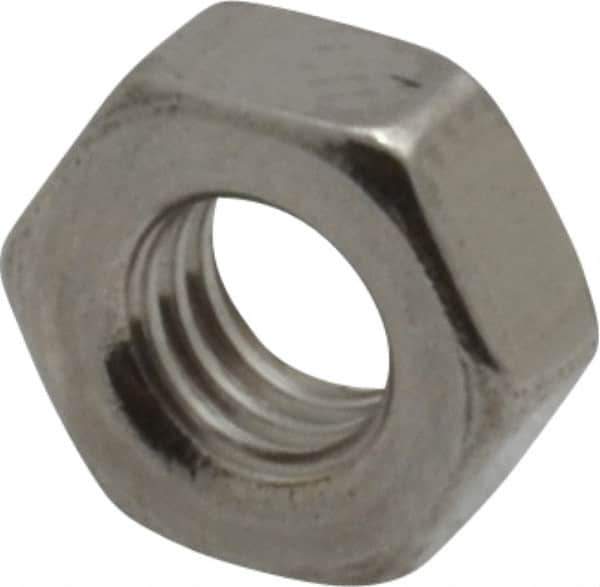 Value Collection - M4x0.70 Metric Coarse Stainless Steel Right Hand Hex Nut - 7mm Across Flats, 3.2mm High, Uncoated - All Tool & Supply