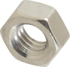 Value Collection - M6x1.00 Metric Coarse Stainless Steel Right Hand Hex Nut - 10mm Across Flats, 5mm High, Uncoated - All Tool & Supply