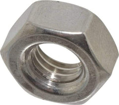 Value Collection - M10x1.50 Metric Coarse Stainless Steel Right Hand Hex Nut - 17mm Across Flats, 8mm High, Uncoated - All Tool & Supply