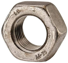 Value Collection - M27x3.00 Metric Coarse Stainless Steel Right Hand Hex Nut - 41mm Across Flats, 22mm High, Uncoated - All Tool & Supply