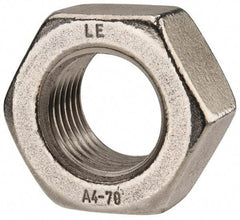 Value Collection - M39x4.00 Metric Coarse Stainless Steel Right Hand Hex Nut - 60mm Across Flats, 31mm High, Uncoated - All Tool & Supply