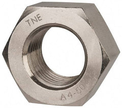 Value Collection - M45x4.50 Metric Coarse Stainless Steel Right Hand Hex Nut - 70mm Across Flats, 36mm High, Uncoated - All Tool & Supply