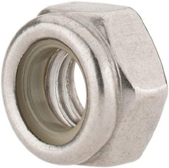 Value Collection - M6x1.00 Metric Coarse 316 & Austenitic Grade A4 Hex Lock Nut with Nylon Insert - 6mm High, Uncoated - All Tool & Supply