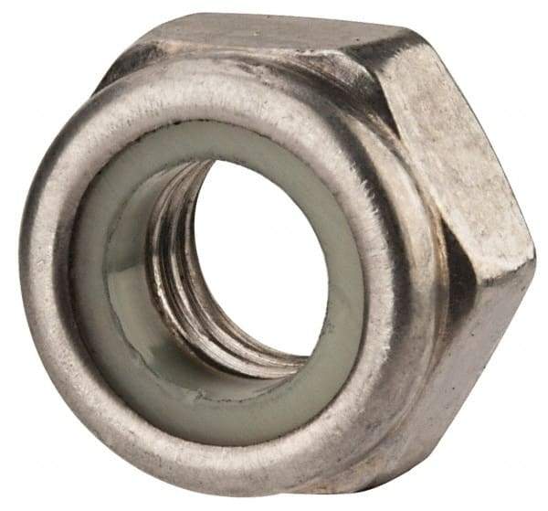 Value Collection - M10x1.50 Metric Coarse 316 & Austenitic Grade A4 Hex Lock Nut with Nylon Insert - 10mm High, Uncoated - All Tool & Supply