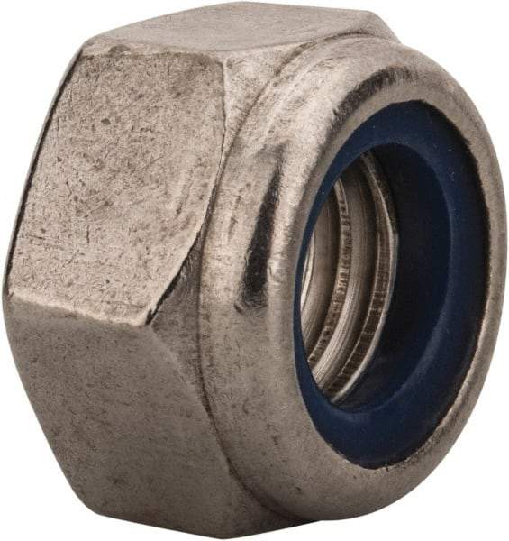 Value Collection - M12x1.75 Metric Coarse 316 & Austenitic Grade A4 Hex Lock Nut with Nylon Insert - 12mm High, Uncoated - All Tool & Supply