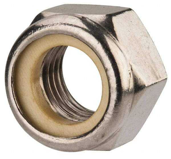 Value Collection - M16x2.00 Metric Coarse 316 & Austenitic Grade A4 Hex Lock Nut with Nylon Insert - 16mm High, Uncoated - All Tool & Supply