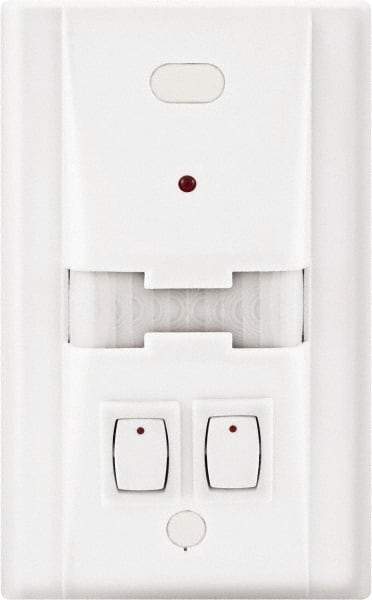 Hubbell Wiring Device-Kellems - 1,000 Square Ft. Coverage, Infrared Motion Sensor Wall Switch - 600 at 120 V Incandescent, 1,000 at 120 V and 1,800 at 277 V Fluorescent, 120 to 277 VAC, White - All Tool & Supply