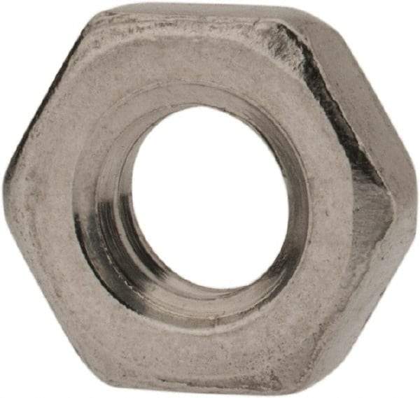 Value Collection - M4x0.70 Metric Coarse Stainless Steel Right Hand Hex Jam Nut - 7mm Across Flats, 2.2mm High, Uncoated - All Tool & Supply