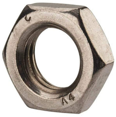 Value Collection - M16x2.00 Metric Coarse Stainless Steel Right Hand Hex Jam Nut - 24mm Across Flats, 8mm High, Uncoated - All Tool & Supply