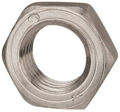 Value Collection - M36x4.00 Metric Coarse Stainless Steel Right Hand Hex Jam Nut - 55mm Across Flats, 18mm High, Uncoated - All Tool & Supply