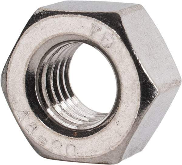 Value Collection - M10x1.50 Metric Coarse Stainless Steel Right Hand Heavy Hex Nut - 17mm Across Flats, 10mm High, Uncoated - All Tool & Supply