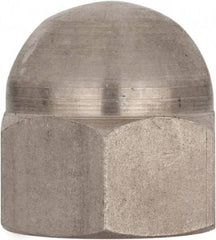 Value Collection - M18x2.5 Metric Coarse, 27mm Width Across Flats, Uncoated, Stainless Steel Acorn Nut - 32mm Overall Height, Austenitic A4, DIN 1587 - All Tool & Supply