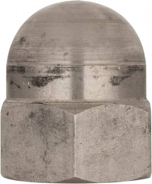 Value Collection - M27x3 Metric Coarse, 41mm Width Across Flats, Uncoated, Stainless Steel Acorn Nut - 50mm Overall Height, Austenitic A4, DIN 1587 - All Tool & Supply