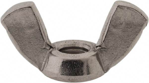 Value Collection - M6x1.00 Metric Coarse, Stainless Steel Standard Wing Nut - Grade 316, Austenitic Grade A4, 27.5mm Wing Span, 13.6mm Wing Span - All Tool & Supply