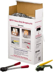 Nifty Products - Strapping Kits Type: Heavy-Duty Polypropylene Strapping Kit Contents: Coil; Tensioner; Crimper; Metal Seals - All Tool & Supply